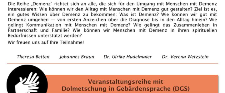 Freiburg: Online-Reihe „Demenz“ mit Gebärdensprachdolmetschenden